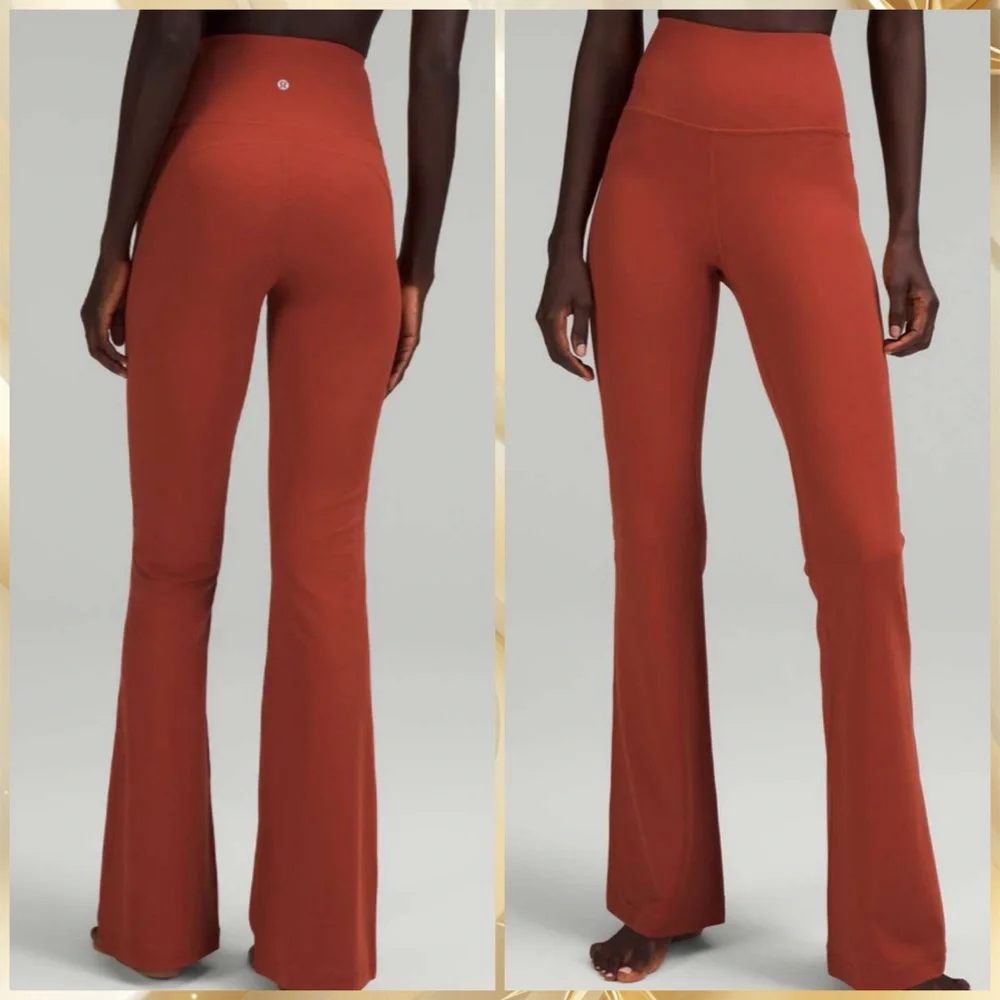 Lululemon Groove Super-High-Rise Flared Pant Nulu size 4 NWT Cayenne - Picture 3 of 6